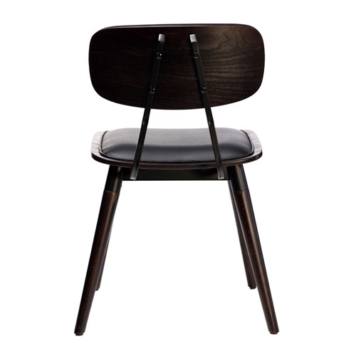 4242203_Felix Chair – Black Vinyl Seat – Chocolate – Black Frame_f5